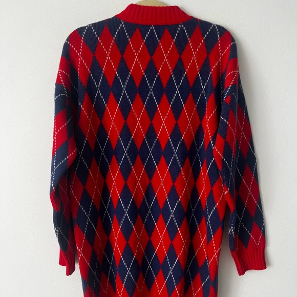 Gucci Argyle Jacquard Sweater Dress - Picture 8 of 10